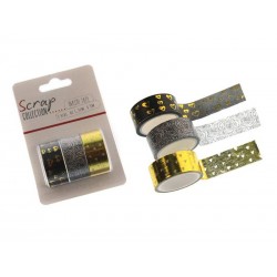 WASHI TAPE CUORI cm1,5x3mt 3pz