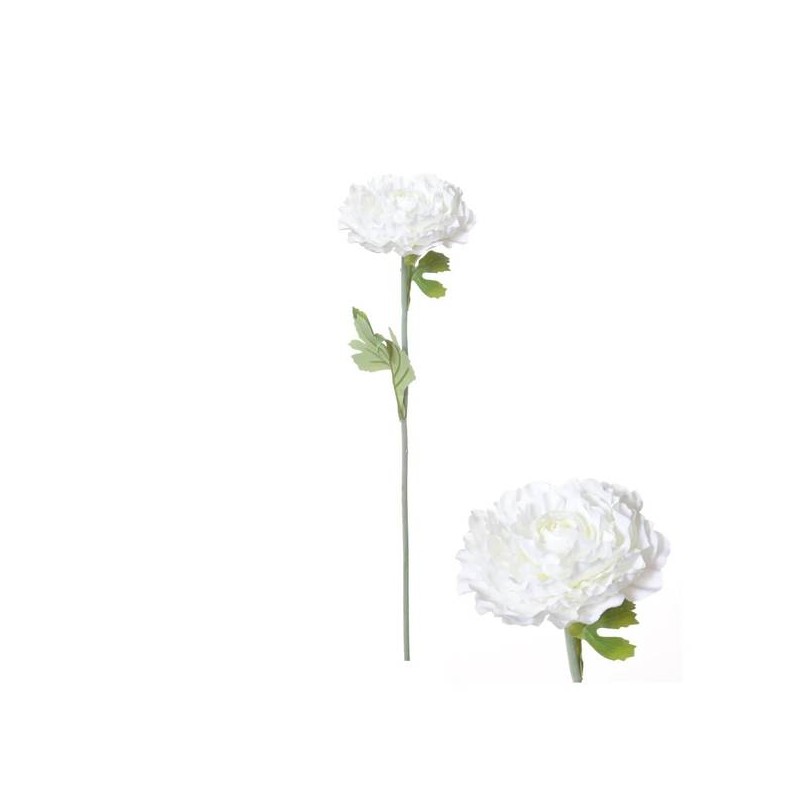 FIORE RANUNCOLO C/STELO 55cm BIANCO