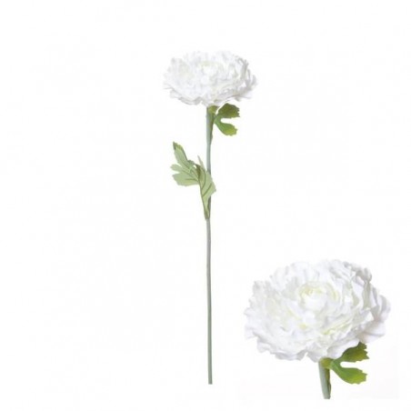 FIORE RANUNCOLO C/STELO 55cm BIANCO