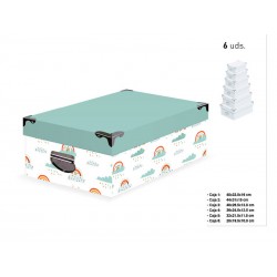 SCATOLA RETTANGOLARE ANGOLO METAL BABY 1/6 48x33,5x16cm