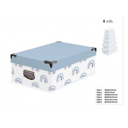 SCATOLA RETTANGOLARE ANGOLO METAL ARCOBALENO 6/6...