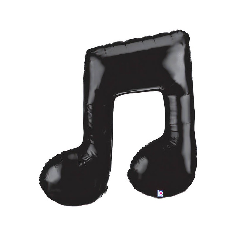 PALLONE MYLAR 34 86cm NOTA MUSICALE BLACK