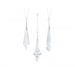 DECORAZIONE CRISTALLO IN VETRO ASS.TA 3xh12,5cm 1pz