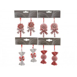 CARAMELLE BIANCO/ROSSO DA APPENDERE 7,5cm ass.te 2pz