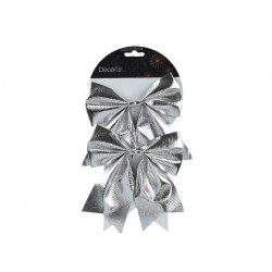 FIOCCO ARGENTO IN POLYESTERE17cm 2pz