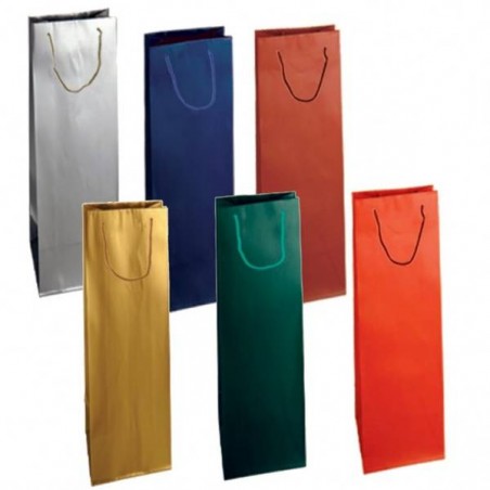 SHOPPER CARTA PLASTIFICATA OPACA 12x9x39cm ORO