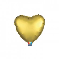 PALLONE MYLAR CUORE 25cm ORO SATIN 5 PEZZI