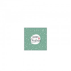 TOVAGLIOLI 25x25cm CHRISTMAS SNOWFLAKES GREEN 20pz