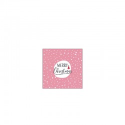 TOVAGLIOLI 25x25cm CHRISTMAS SNOWFLAKES PINK 20pz