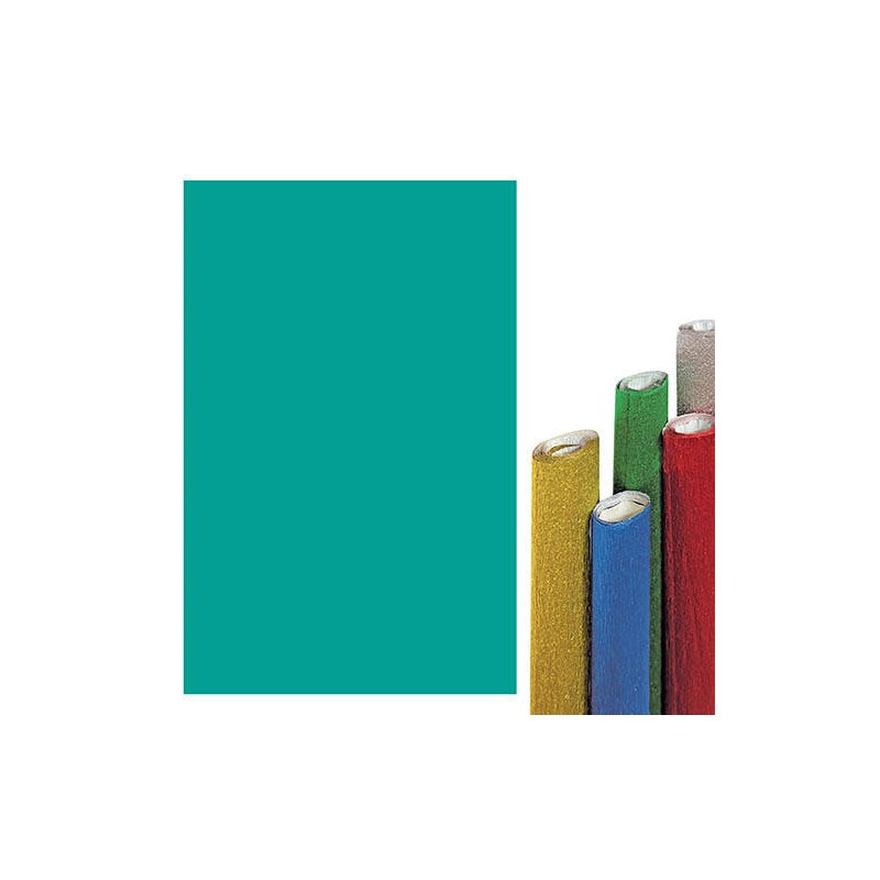 CARTA CRESPA ALLUMINIO ROTOLO cm.50x150 VERDE CWR