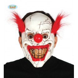 MASCHERA PAGLIACCIO CON CAPPUCCIO IN LATEX