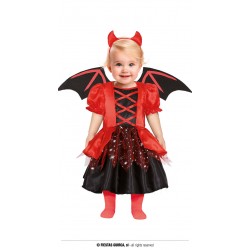 COSTUME DIAVOLO BIMBA CON ALI 18-24 MESI