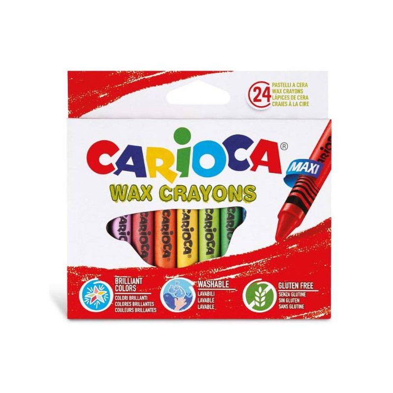 PASTELLI CERA CARIOCA MAXI 24pz
