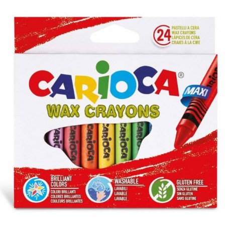 PASTELLI CERA CARIOCA MAXI 24pz