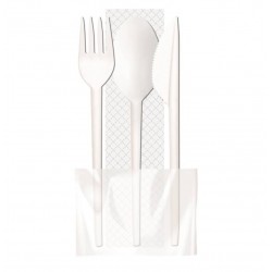 TRIS POSATE FO+CO+CU+TOV 33x33 2V. CPLA LINè COMPOSTABILI...