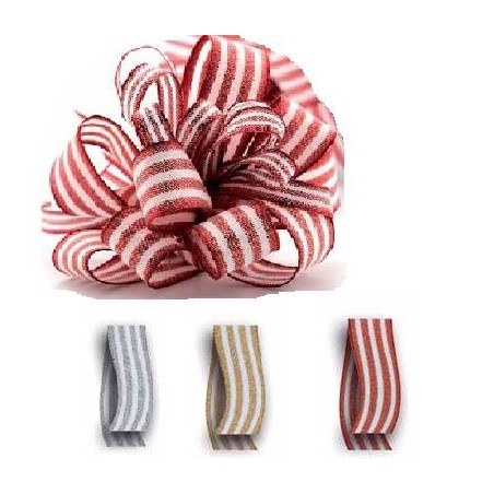 BOBINA NASTRO TESSUTO RIGHE C/TIRANTE mm30X20mt 448 ROSSO