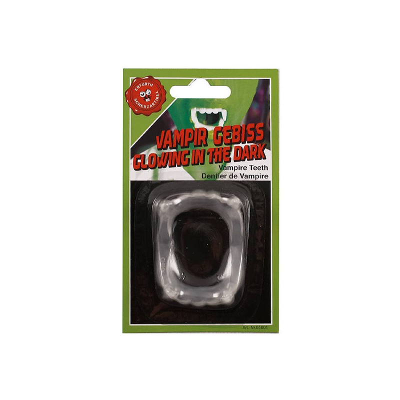 DENTIERA DRACULA FLUORESCENTE GLOW
