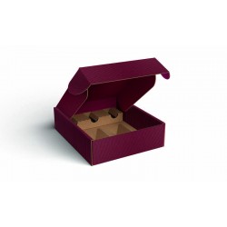 CANTINETTA 3 BOTTIGLIE 29,5x33,5x9cm ONDA BORDEAUX...