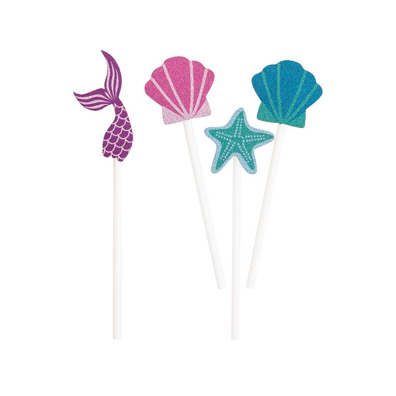 PICKS SIRENA GLITTER 10cm 8pz