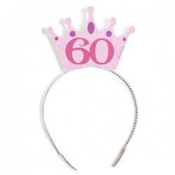 CORONCINA GLITTER 10x7cm 60 ANNI