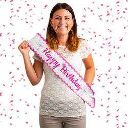 FASCIA GLITTER HAPPY BIRTHDAY 12cm