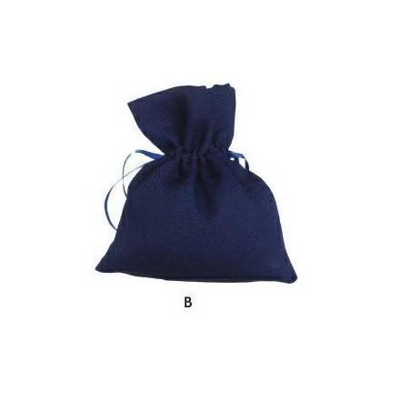 SACCHETTO COTONE BLU H.11cm ACZ286 12pz