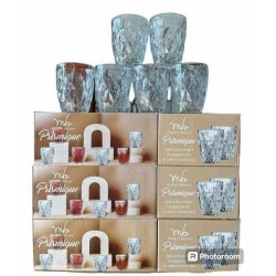 BICCHIERI PRISMIQUE IN VETRO 6pz