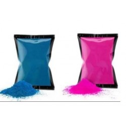 BUSTINA POLVERE COLORATA ROSA E AZZURRO 80gr ASSORTITE