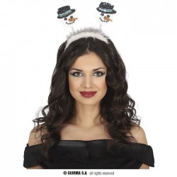 CERCHIETTO PUPAZZO DI NEVE CON PAILLETTES