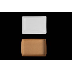 SUSHI BOX IN BAMBOO PAPER+PE 15x11x2,5cm 50pz