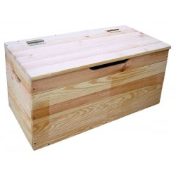 BAULE LEGNO NAT. C/COPERCHIO 100x40x50cm CASL2188