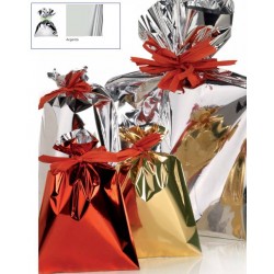 BUSTE REGALO P.P.L. 20x35cm ARGENTO METAL 50pz