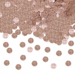 CORIANDOLI IN PLASTICA ø1cm 20gr ROSE GOLD GLITTER