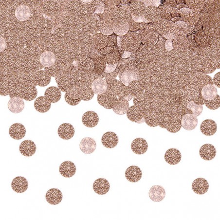 CORIANDOLI IN PLASTICA ø1cm 20gr ROSE GOLD GLITTER