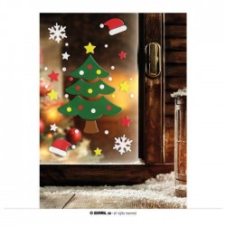 DECORAZIONE IN GEL ALBERO DI NATALE 20x25cm