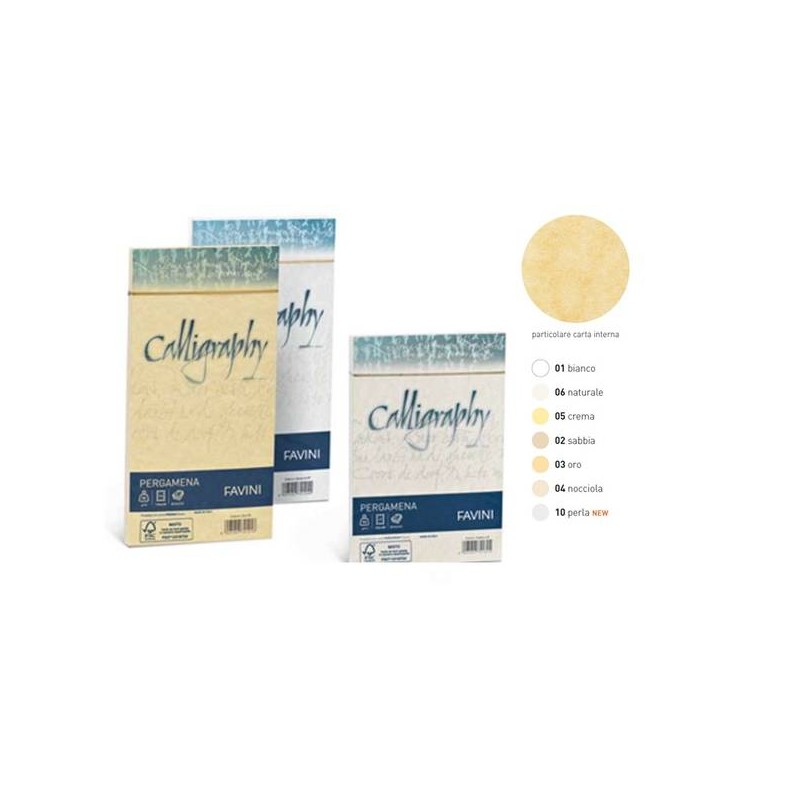 BUSTE PERGAMENA 11x22 25PZ 90gr CREMA 05