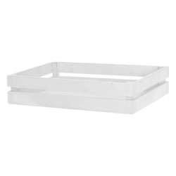 CASSETTA LEGNO BIANCA 37x27x8cm CASL2344