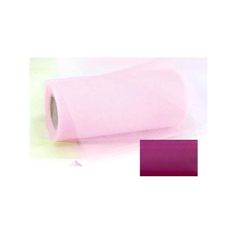 TULLE ROTOLO H.25 100mt COLOR STAR FUCSIA K3