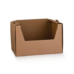CESTA CASSETTA CARTONE AVANA IMPILABILE 39x29x25cm