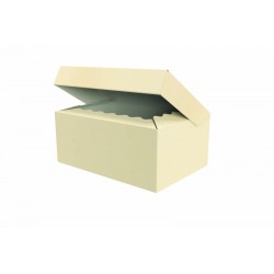 SCATOLA BAULETTO 32,5x22,5x13,5cm GOFFRATO AVORIO PORTATA...