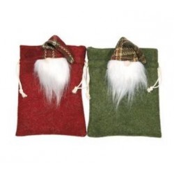 SACCHETTI SANTA BAG 14x18cm ROSSO/VERDE 1pz