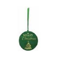 TAG CON ALBERO IN VELLUTO ø7cm VERDE 6pz