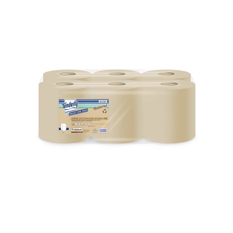 BOBINE CARTA READY 2V.ONE MAXI NATURAL 450str 158mt 6pz