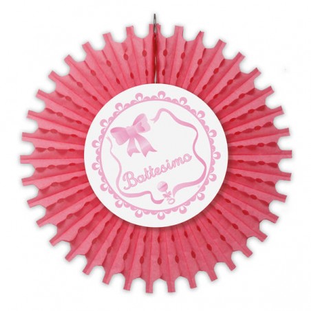 FESTONE GIRANDOLA ø66cm IL MIO BATTESIMO ROSA