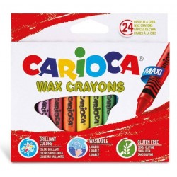 PASTELLI CERA CARIOCA MAXI 24pz
