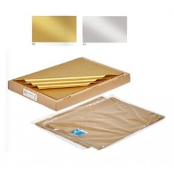 CARTA VELINA 50x70cm REX 25 FOGLI ARGENTO METAL