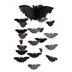 DECORAZIONE DA APPENDERE PIPISTRELLI GLITTER