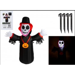 SCHELETRO GONFIABILE C/LUCI 120cm