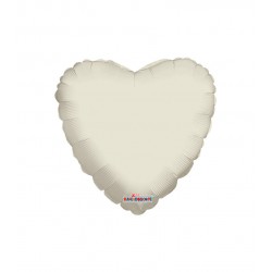 PALLONE MYLAR CUORE 18" 45cm AVORIO RC