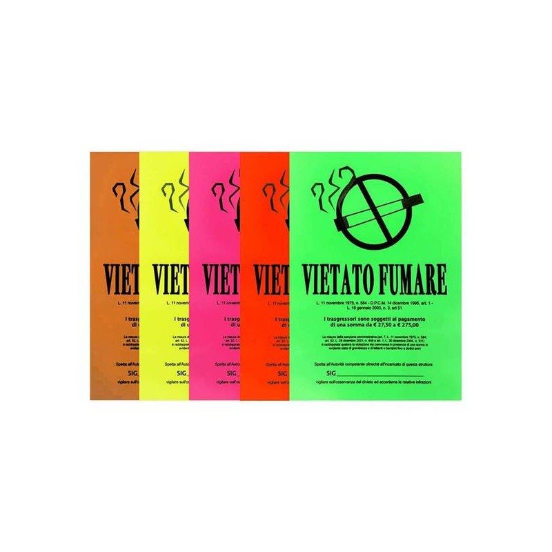 CARTELLO VIETATO FUMARE 20X30